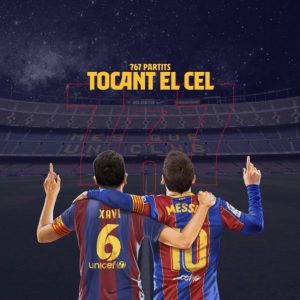 Xavi Hernández Instagram - Moltíssimes Felicitats Leo!! Tot un honor que siguis tu el que iguali aquest récord. Enhorabona amic. 😘♥️🔝⚽️
___

Muchísimas felicidades Leo!! Todo un honor que seas tú el que iguale este récord. Enhorabuena amigo. 😘 ♥️🔝⚽️
___

Congratulations Leo!! It’s an honor that you match this record. 😘 ♥️🔝⚽️

#Messi767 @leomessi