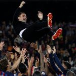 Xavi Hernández Instagram – Campions de Lliga. Orgullós d’aquest equip. 💪⚽️❤️🎉 Spotify Camp Nou