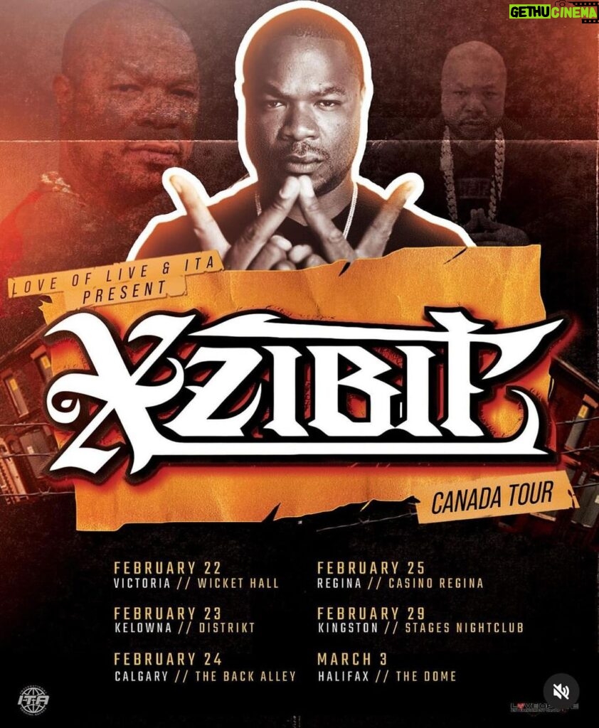 Xzibit Instagram - Canada Announcement 🇨🇦 I'll be bringing the heat to the stage 🔥 in 6 select cities ! Ga tickets & limited M & G tickets on sale now ! Get em before they are gone at www.loveoflive.ca