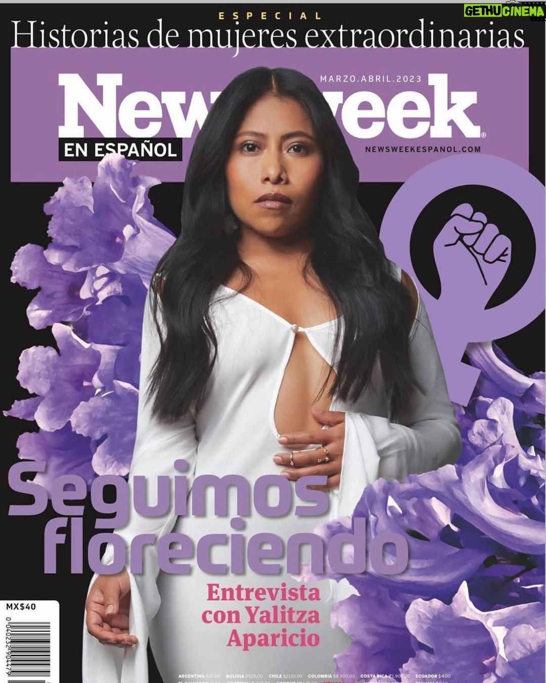 Yalitza Aparicio Instagram - 💜💜💜💜💜 @newsweekenespanol @camilasanb 👗 @pabloriveraag 💇🏽♀️ @erickmoreno 💄 @ger.parra 📸 @weshootmuch Rp @manunavarro 💻. @pimientafilms @ale_altamirano.g
