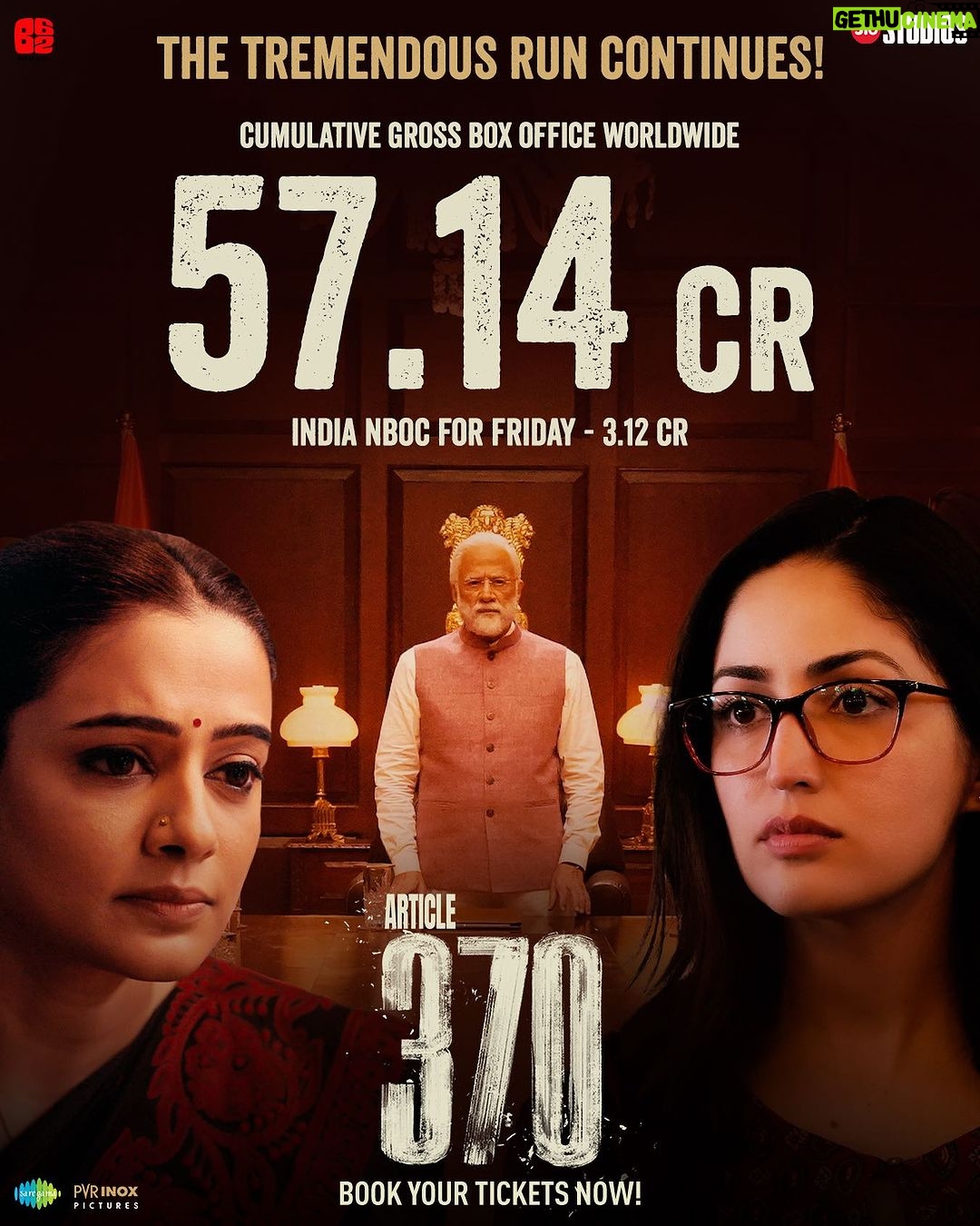 Yami Gautam Instagram - If you feel for the Nation, you can’t miss this impeccable tale of a great revolution. #Article370 in cinemas. Book your tickets now! (Link in bio) #YamiGautam #Priyamani @vaibhav.tatwawaadi @siyaramkijai #KiranKarmarkar @rajarjunofficial @skand_thakur @ashwinikoul93 @irawatimayadev @ashwani.1204 @divyasethshah @sumitkaul10 @adityasuhasjambhale #JyotiDeshpande @adityadharfilms @dhar_lokesh @officialjiostudios #B62Studios @saregama_official #PvrPictures @monalthaakar07 @arj.writer @aarshvora @puneetwaddan @shashwatology @shivkumarpanicker @sidvasanity @mukeshchhabracc @yantrapd @veerakapuree