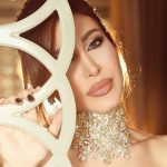 Yara Instagram - Golden sparks everywhere 🖤✨💫 Dressed by: @aavvafashion Makeup: @alberto_makeup Hair: @wassimsteve Jewelry: @khalilzein.official @voguegioielleria Contact lens: My collection “DOVE GRAY” @samacontactlens 👁 Photographer: @zobiansaadofficiall #Yara | #يارا United Arab Emirates