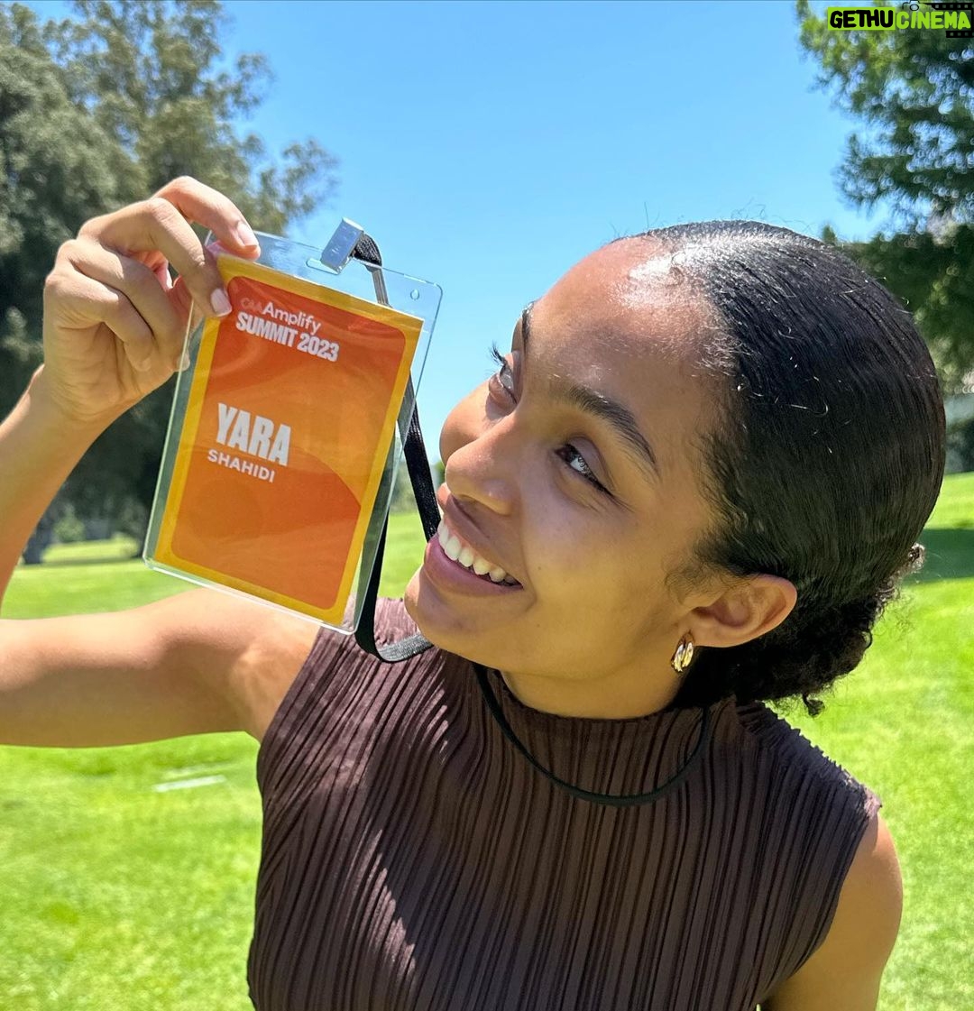 Yara Shahidi Instagram - @sayeedshahidi & I take on the @caaamplify summit. Amplify has been one of my favorite gatherings for years, and this time was no different. This convening and the conversations have left me filled up and fired up đ