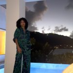 Yara Shahidi Instagram - When @jasonbolden sends me into 23 with style 🥰🌴 you gotta love a @zimmermann • • • • #vacation #nerd 🏝️