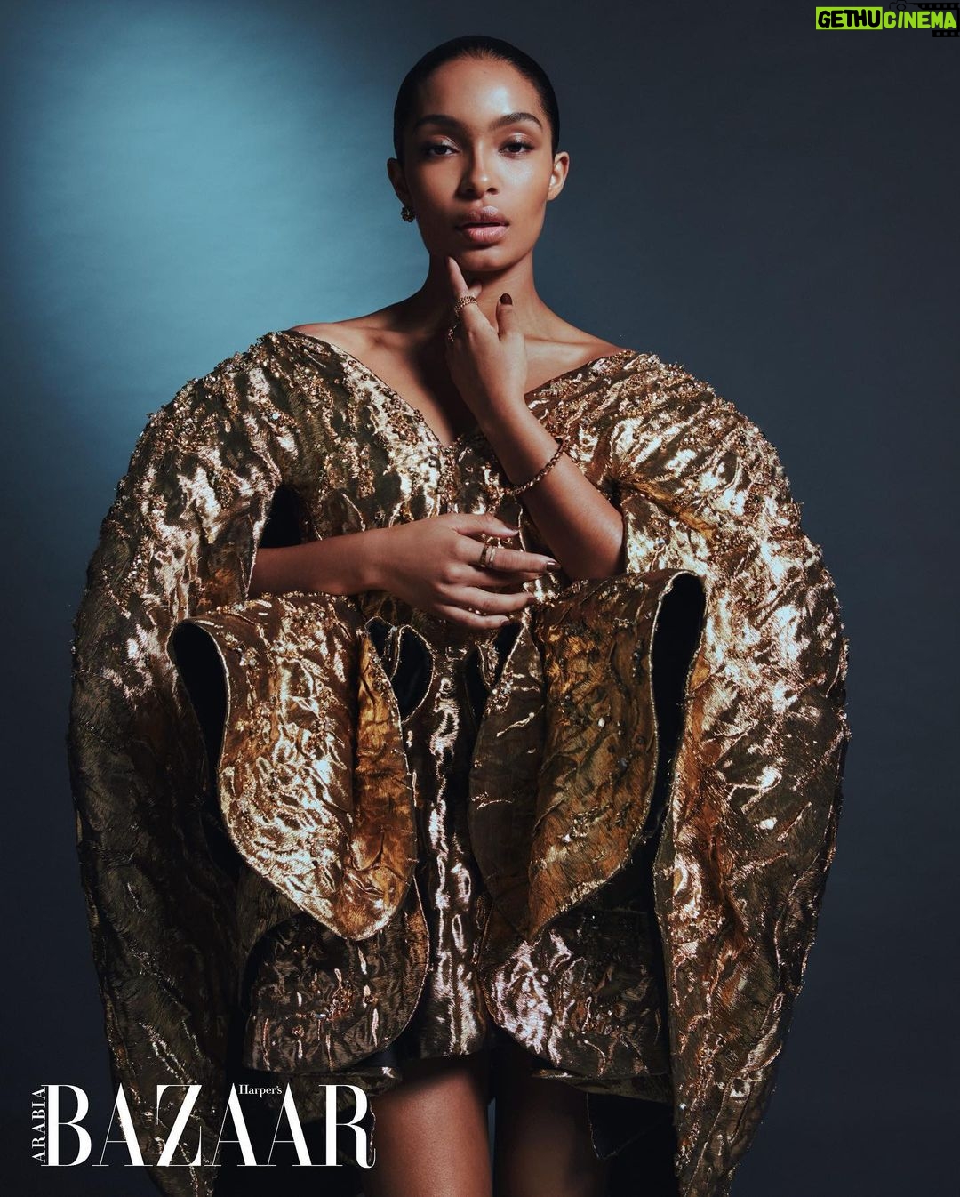 Yara Shahidi Instagram - Made of Gold ⚜️ @harpersbazaararabia