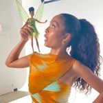 Yara Shahidi Instagram - Can you believe it…My very own wings, covered in pixie dust🧚🏽‍♂️I’m excited to share the Tinker Bell doll inspired by my character in #PeterPanAndWendy. She is so very special! 🧚🏽‍♂️ #Tinkerbell ✨@mattel @disneypeterpan @disneyplus✨