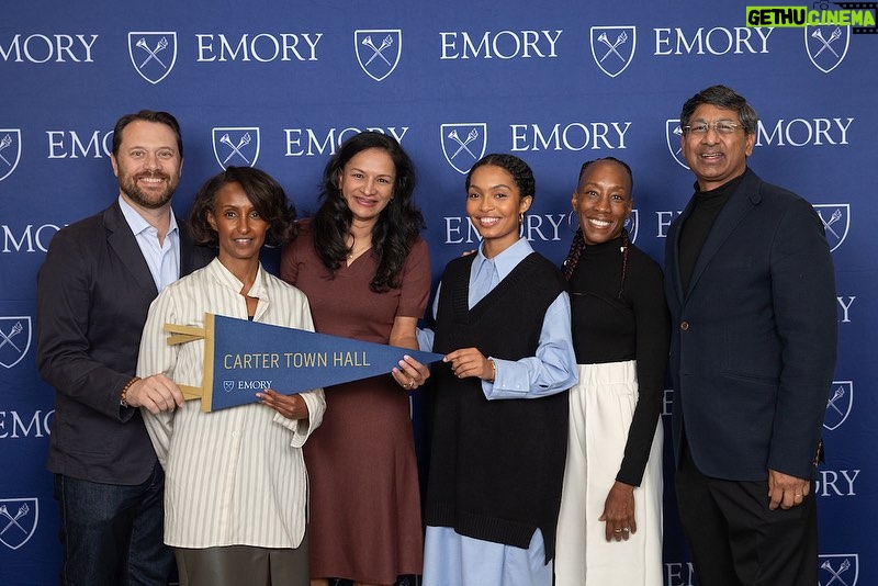 Yara Shahidi Instagram - What an honor to be the 4th @thecartercenter Town Hall keynote speaker in 41 years to address the students and faculty of @emoryuniversity 🎓 A top five moment for me! Dr. @valedadent, the students, and I had an inspiring conversation about flourishing vs existing, caring for our global community, boundaries, and belonging that will stay with me forever. A BIG shout out to the amazing Emory student community - I loved every moment of our time together!