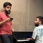 Yashraj Mukhate Instagram - Something’s cooking with @yashrajmukhate 😎 Coming soon ✨ Missed you @anshuman.sharma1 @merchant_records @salimsulaimanmusic Blue Productions (Salim Sulaiman's Studio)