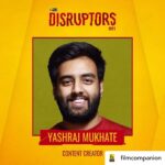 Yashraj Mukhate Instagram - #repost Thank you so much @filmcompanion for putting me on the list of disruptors 2021!♥️😁😁 Posted @withregram • @filmcompanion Where the rest of the world saw melodrama, Yashraj Mukhate saw music. His ‘Kokilaben’ video combined the right ingredients — original beats and comical dialogues about Hindi serial cuisine — into a recipe for viral success, hitting 87 million views on YouTube and catching the attention of everyone from Anurag Kashyap to AR Rahman. Congratulations @yashrajmukhate on making it to our list of DISRUPTORS 2021! Read More: link in bio. #fcdisruptors2021