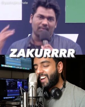 Yashraj Mukhate Instagram - Zakurrrr • Thank you for making us laugh @zakirkhan_208, hope you like this • Hmm. Achha. Theeke. 
#zakirkhan #boatnirvana #yashrajmukhate @boat.nirvana #plugintonirvana #whatsyournirvana