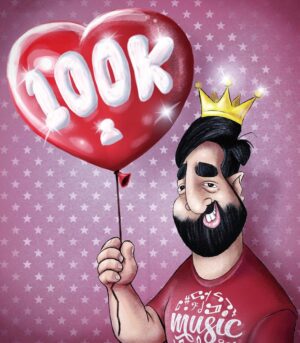 Yashraj Mukhate Instagram - It was crazy day today. Thank you all for all the support!
Special thanks to @art_explorer_ (Kunal Khawaskar) for this beautiful caricature. ♥️