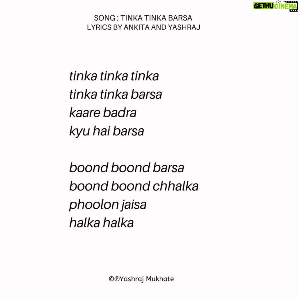 Yashraj Mukhate Instagram - Few lines from my song.♥️ #tinkabarsa #yashrajmukhate