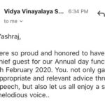 Yashraj Mukhate Instagram - So this happened last week. It was an honour to be there at the 30th Annual Function of Vidya Vinayalaya School. Really enjoyed the wonderful performances by all the students. Also,was deeply touched by their warmth and hospitality during the visit. Hyderabad has always been nice to me!♥️ #goodtimes #vidyavinayalaya