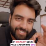 Yashraj Mukhate Instagram - Break Up song in the 90s #90s #90sSadSong #yashrajmukhate