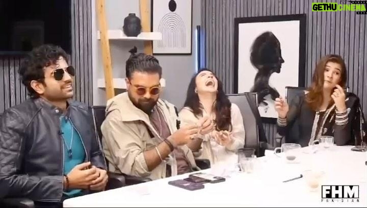 Yasir Hussain Instagram - When ‘Taxali Gate’ stars sings together 🎬🫶 Teaser out - Detailed Podcast coming soon at @fhmpakistan by @adnanfaysal. @ayesha.m.omar @yasir.hussain131 @meharbano @umeraalamofficial @iffatomarofficial @taxaligate @catwalk_events @mindmapcomms