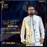 Yasir Hussain Instagram - Thankyou very much @pbcfpakistanbusinessclubforum 🙏 #javediqbalmovie