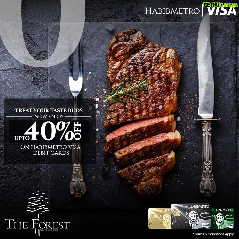 Yasir Nawaz Instagram - Great news for all @habibmetrobank card holders now they can avail upto 40% Discount at @theforestrestaurant.pk Offer valid till 31st October 2021 & can be availed 7 days a week. Hai naa mazay ki offer???