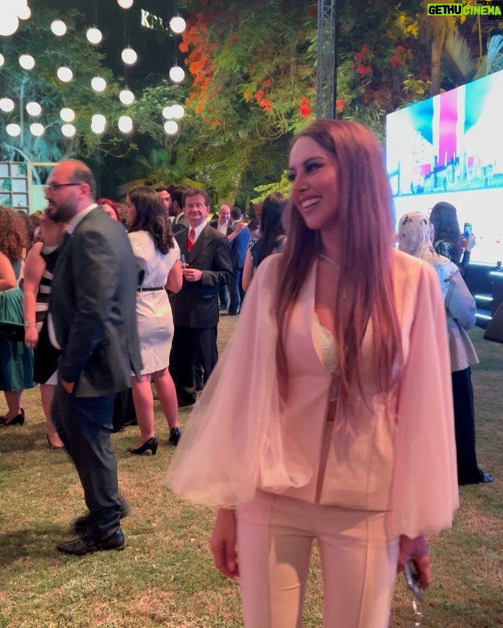 Yasmin Raeis Instagram - 70 the queen’s platinum Jubilee #platinumJubilee #thequeenplatinumjubilee Styled by @nada_hussam Suit @bastet_eg Makeup @mirnakauzman.makeup Jewelry @iramjewelry_ Clutch @sheclutches #platinumjubilee #yasminraeis #yasmin_raeis The British Embassy in Cairo