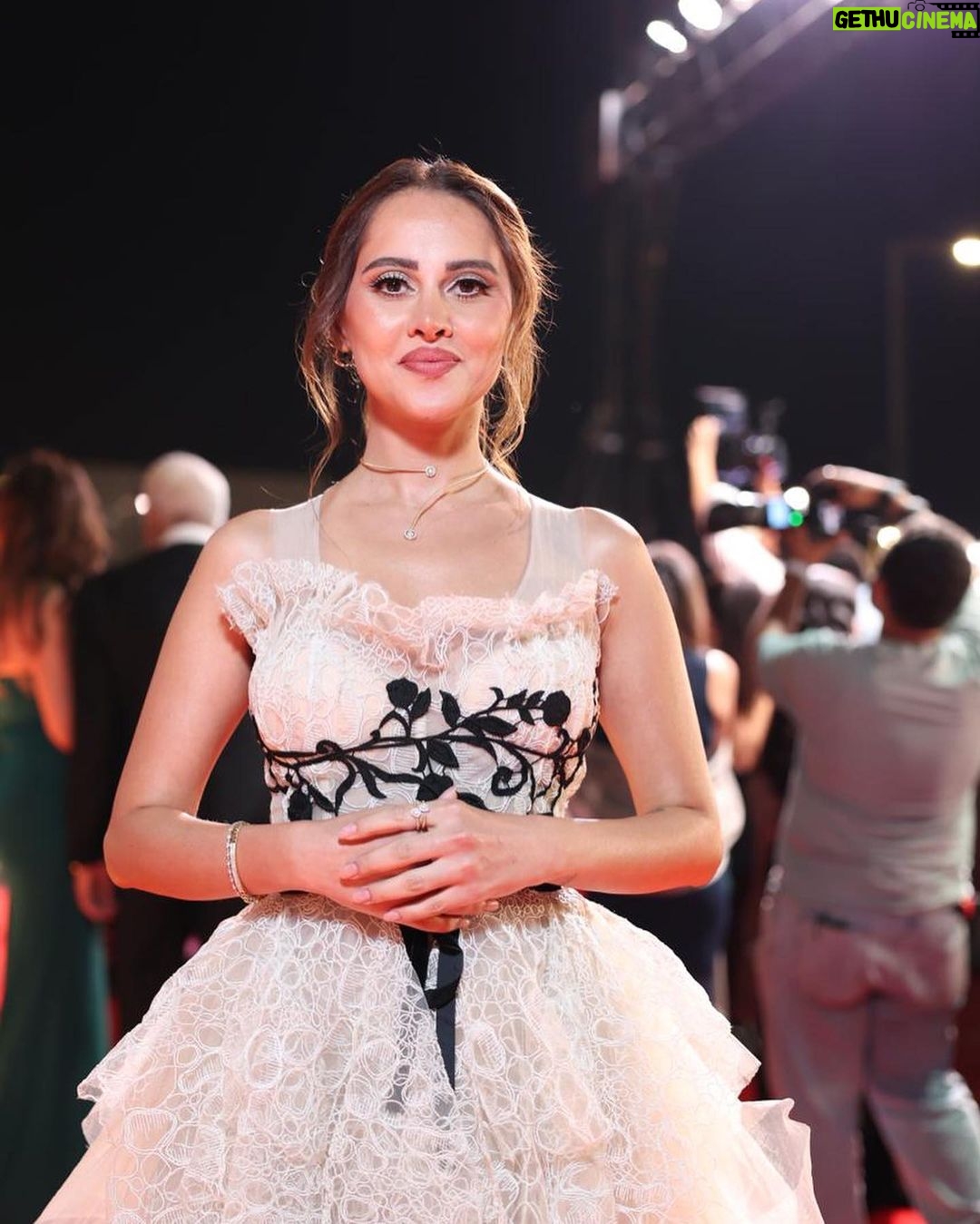 Yasmin Raeis Instagram - Thanks @creativeindmena for the amazing moments Styled by @nada_hussam Dress @rimacherfane Jewerly @iramjewelry_ Hair @michaelghabbour1 Makeup @bydanakhedr Photos by @elfaslaonline @cairoscene