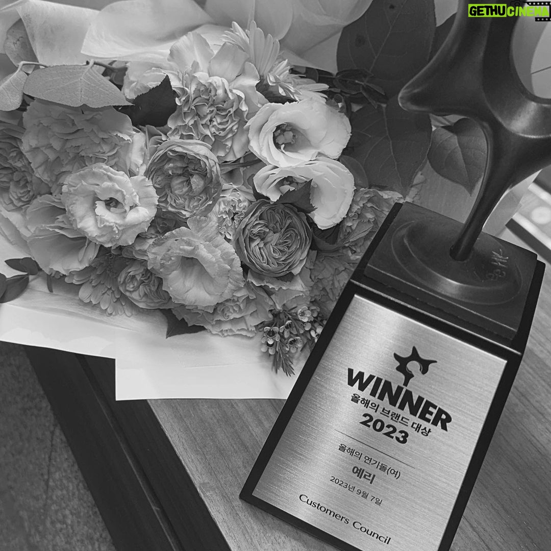 Yeri Instagram - 저 연기돌 수상했어요 축하해주세요 예쁜 마음 받아서 더 열심히 잘! 연기 할게요. 🩶싸랑합니다
