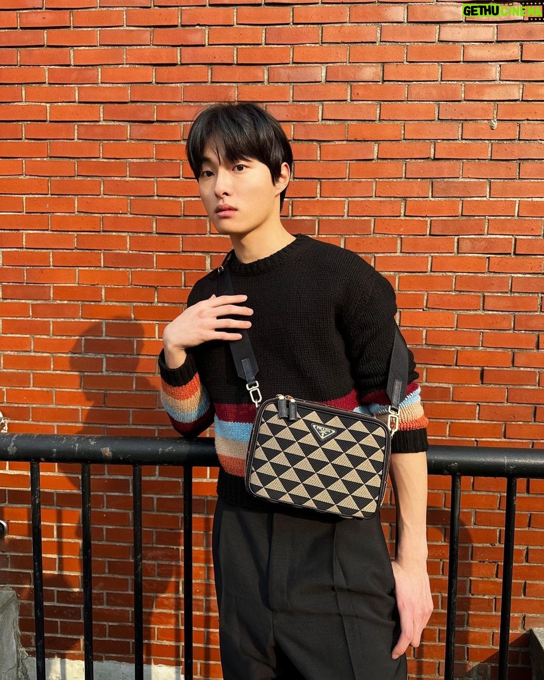 Yoon Chan-young Instagram - π€ "The Prada Symbole handbag is inspired by Prada's iconic Triangle which is reinvented in a geometric, modern, multi-faceted way. Drawn from Prada's heritage, the Symbole is precise, direct, meaningful." @prada #prada #pradasymbole
