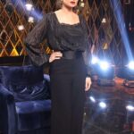 Yosra El Lozy Instagram - From my last TV interview, Styled by @maigalal jumpsuit from the Party Edit 2020 @pronovias by @figeypt Make up @monagamalmakeup Earrings @js_jewlery_byengyfayad Photo credit @mostafa_zidan.7