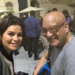 Yosra El Lozy Instagram - مع الأستاذ المخرج خيرى بشارة أثناء إفتتاح مهرجان "رؤى" للأفلام القصيرة بالجامعة الأمريكية بالقاهرة