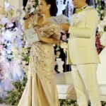 Yuanita Christiani Instagram - Bektiii!!!!welcome back!sehat & bahagia terus ya bekti🙏🏻☺️ @indrabekti . Gown @cynthiatan__ Brushed @karenshenna.makeup Hair @michellocks