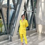 Yuanita Christiani Instagram - Happiness looks gorgeous in yellow💛 . Outfit @claire.ateliers @cynthiatan__ Brushed @donnaliong.makeup Hair @lynn.makeuphairdo