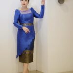 Yuanita Christiani Instagram - Last day of work before winter holiday. Ho ho ho!!!Ha ha ha!!!😍 . Dress @cynthiatan__ Brushed @ay.mua Hair @ay.mua