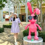 Yuanita Christiani Instagram - Lovely weekend 🐰💜 . 👗 @ariellainstyle