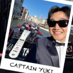 Yuki Tsunoda Instagram - Cruising with Yuki 😎 The @alphataurif1 squad head to the Venice premiere of their ‘Whatever It Takes’ documentary in style 🛥️ #F1 #Formula1 @yukitsunoda0511