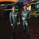 Yvick Letexier Instagram - Si le GP Explorer 2 consistait à disposer du meilleur flow vestimentaire sur une piste goudronnée, nous serions respectivement premier et second 💚💛🖤 (le 1er c’est moi, hopla). Rendez-vous le 9 septembre prochain sur la chaîne Twitch du zozo @xsqueezie 🏎️🔥 @gp_explorer Combinaison designée par @dricetea en collaboration avec @subwayfrance @schottnyc_europe @americancarcity @pizzaiolofficiel Le Mans, France