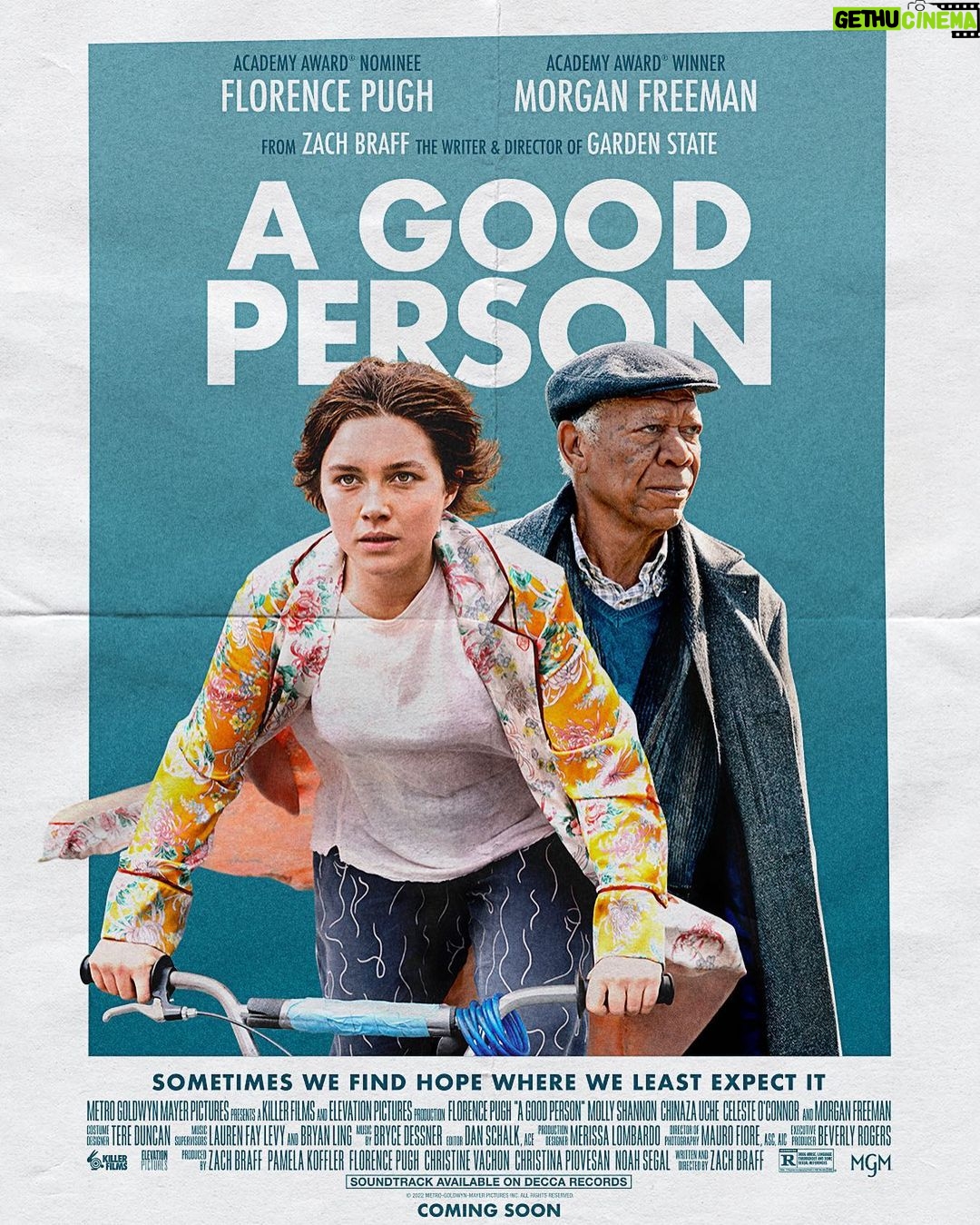 Zach Braff - 31.3K Likes - Official poster for “A Good Person”.