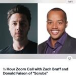 Zach Braff Instagram - Bid on eBay for a 30 minute Zoom with @donald_aison and me. ALL proceeds go to build specially-designed homes for severely wounded veterans via Homes For Our Troops. LINK IN BIO!!!!!!