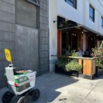 Zach Braff Instagram - This robot was stuck and confused by the sidewalk cafe at @saltscure and I can’t stop worrying about whether or not he/she got home. salt's cure