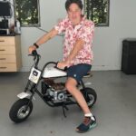 Zach Braff Instagram - I’ve held onto my childhood mini- bike my whole life hoping I could one day have someone restore it. One day I summoned the courage and asked the folks at @wyldgarage if they’d consider taking on the project. It was an enthusiastic “Absolutely!” The theme for the original bike was “Evil Knievil.” These guys and gals took that theme and ran with it. I am so blown away by what they did. Now she sits in my livingroom as a work of art. Please scroll through the pics to see what they did, and what they started with! Thank you so much to: @wyldgarage @nizjames @justinwadeorton @pbandj_all_day
