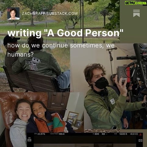Zach Braff Instagram - I wrote a short essay about writing “A Good Person” and put it up on Substack . Link to the full thing in my bio. ❤️❤️❤️