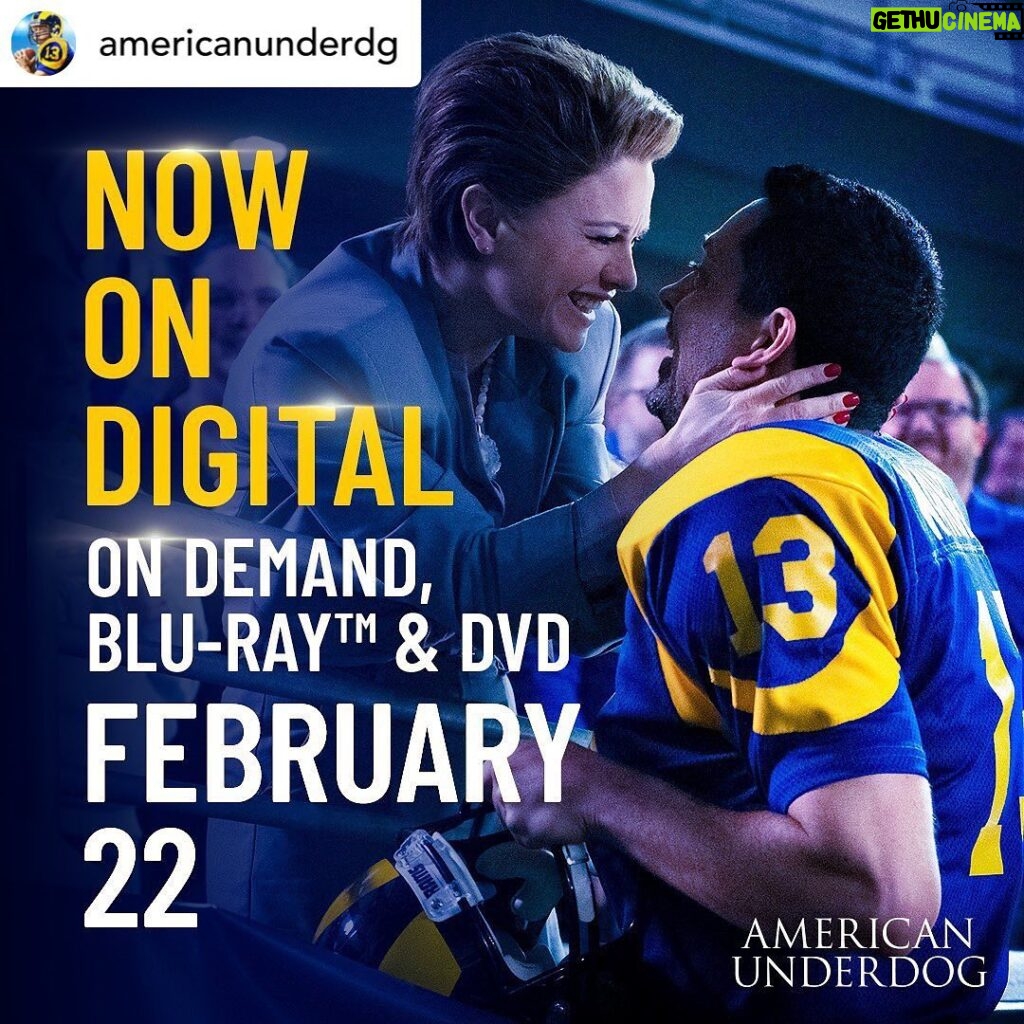 Zachary Levi Instagram - Missed it in theaters and trying to see it now?? Saw it in theaters and loved it so much that you need to see it again?? Loved it so much that now you just NEED to OWN it???!!! Well then YOU👏ARE👏IN👏LUCK!!! Thank you for all your continued support for this truly special film. I hope it continues to move and inspire y’all for years and years to come. 🤗🙌🙏 • @americanunderdg Enter the stadium without leaving your living room - AMERICAN UNDERDOG is now on Digital. Available On Demand, Blu-ray & DVD February 22. Watch now: LINK IN BIO.