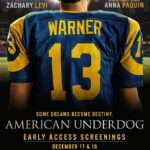 Zachary Levi Instagram - Heyooo!!! You and a guest could see @americanunderdg EARLY and for FREE* on 12/17 or 12/18 BEFORE its holiday release! Visit Fandango.com, select your showtime and enter code ‘AUEALEVI’ at checkout to redeem your PAIR of tickets. Go now, while supplies last! *$15 per ticket, up to $30 total ticket and convenience fee value. 💃