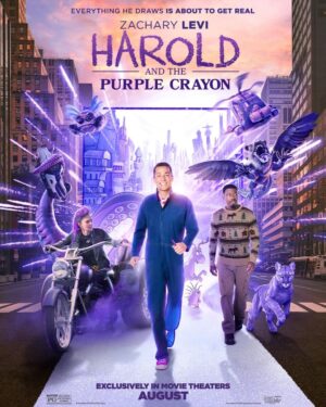 Zachary Levi Instagram - We about to paint this town PURPLE, y’all! 💜💃💜

Hittin’ theaters this August! Crayon those calendars!!! 

#HaroldAndThePurpleCrayon
#PurpleReign 🤘😎🤘