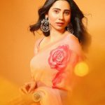 Zara Khan Instagram - Happy Dhanteras 🌞🪔🫶🏻 . . . Styled by @hitendrakapopara Outfit by @anamikakhandelwalofficial Jewellery by @vrityasilverjewelry_ Fashion team @sarinabudathoki @tanyakalraaa Hair by @little_hair_poetry Shot by @ajayjangidphotography Zahrah’s team @candidly_ish