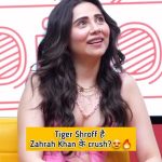 Zara Khan Instagram - @zarakhan accepts her crush on Tiger Shroff 🐯❤️ Hmm hmmm @tigerjackieshroff . . . . Watch the full interview on www.mirchi.in #MirchiPlus #Mirchi #ItsHot #ZahrahKhan #TigerShroff #crush #trendingsong #trending