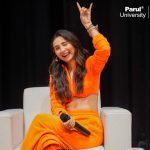 Zara Khan Instagram - Her charm definitely made our hearts swing with love on stereo!🥰🎧 Our students had a great time dancing with Zahrah Khan to the tunes of her latest song, #LoveStereoAgain, and were truly amazed by her energetic performance. They clearly enjoyed the event to its fullest. 🥳 Here are some stills from her visit to our campus yesterday!💞 @reedanshpatelofficial @nikhilkothari88 @tigerjackieshroff @edwardmayaofficial Vadodara, Gujarat, India