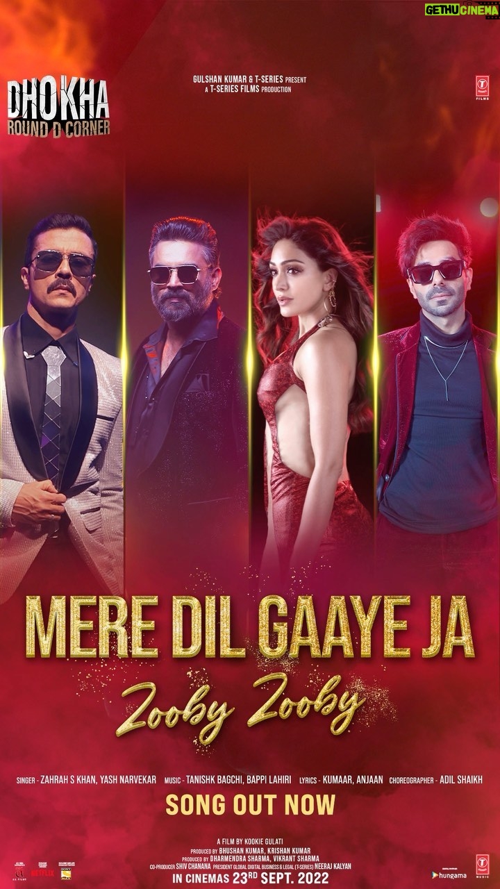 Zara Khan Instagram - It's time to shake a leg, disco style. ππΊ #MereDilGaayeJa Song Out Now #ZoobyZooby IN CINEMAS THIS 23rd SEPTEMBER GET READY TO BE DECEIVED @actormaddy @khushalikumar @aparshakti_khurana @darshankumaar @kookievgulati @CastingChhabra #BhushanKumar #KrishanKumar @tanishk_bagchi @yashnarvekar92 @bappilahiri_official_ @kumaarofficial #Anjaan @dharmendraedt @vickssharma @shivchanana @tseriesfilms @tseries.official @aafilms.official @adil_choreographer @maneeshbhattofficial @sarkarroman @shakeandcut_post @featherfeetentertainment