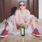 Zara Khan Instagram - Kaisi lagi #Craziestदुल्हनOfTheSeason ??? 🍻🍾💖🥳🤪 . . . Outfit @dishapatilpretcouture Makeup & hair @elvisvaaz Photography @vahishta9 . . . #WeddingGoals #WeddingInspiration #WeddingSeason #BigFatIndianWedding #IndianWedding #zahrahskhan #zahrians