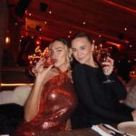 Zara McDermott Instagram - the best dinner with the best girls and a hint of sparkle ✨🩷 @lorealparis #makeup Courchevel, Rhone-Alpes, France