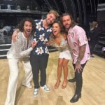 Zara McDermott Instagram - Today is one of the biggest days of my life, performing my second dance on Strictly (and my second dance EVER in my life!!!!). I cannot stop pinching myself every single morning when I wake up that I am really doing this. We have the most amazing people supporting us every step of the way and I feel emotional just thinking about it. My beautiful family, my wonderful boyfriend, Graz beautiful wife, my precious baby goddaughter (how cute is she in the second pic😭❤️) and our family and friends watching at home. I don’t want this experience to end any time soon… 11 hours a day of training and learning everything from scratch has been the most incredible thing I’ve ever done. We hope you love our performance tonight of the quickstep (one of my FAVE dances to watch on Strictly, last year I was in my pyjamas and this year I’m actually doing it!!!!!) and support team #Graziara 💜 also… swipe for my favourite video ever, an Italian trying to say Badminton 🤣🤣 Strictly Studio at Elstree