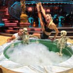 Zara McDermott Instagram - who’s excited for our Halloween Charleston? ❤️💀🎃👻 a couple of very sparky skeletons coming your way 🤪 remember the vote lines are open this evening from 8:20pm-8:50pm so please set your alarms to vote for us 💗🤍✨ Strictly Studio at Elstree