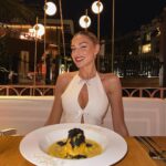 Zara McDermott Instagram - pasta, sun and love ❤️ what more could I ask for 🥹 swipe to the last slide to see my (grumpy) light tester 😂😭 Jumeirah Al Naseem